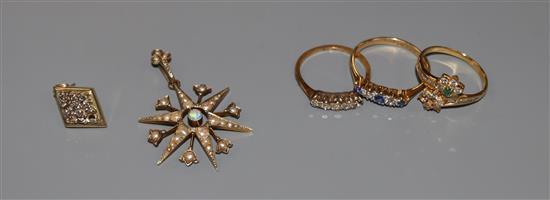 Mixed jewellery (missing stones)